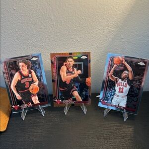 Chicago Bulls Topps Chrome Nikola Vucevic basketball foil, Giddey,Dosunmu